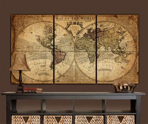 MAP Map Of The World Wall Decor